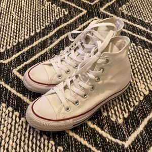 White converse high tops